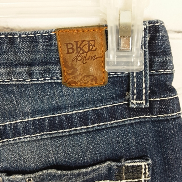 BKE KATE distressed stretch blue jeans size 32 - Picture 8 of 12
